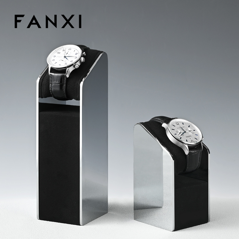 JS152-154 Luxury Watch Display Microfiber Metal Display Stand Watch Holder Organizer