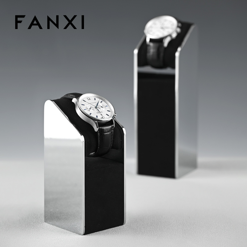 JS152-154 Luxury Watch Display Microfiber Metal Display Stand Watch Holder Organizer