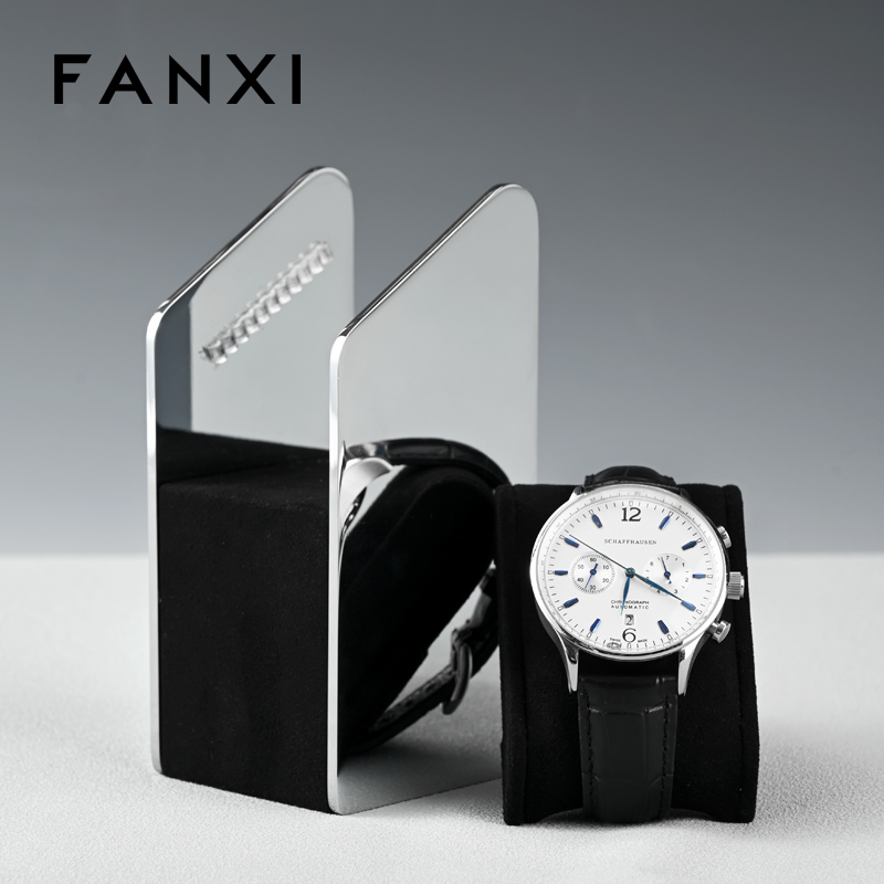 JS152-154 Luxury Watch Display Microfiber Metal Display Stand Watch Holder Organizer