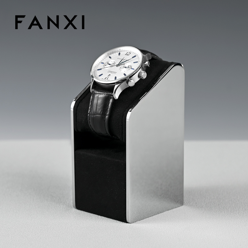 JS152-154 Luxury Watch Display Microfiber Metal Display Stand Watch Holder Organizer