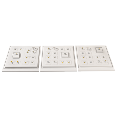 TT538 Jewelry Display Set Luxury Showcase Tray White Display Jewelry Necklace Display