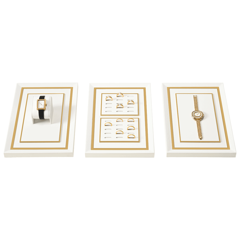 TT540 High-Grade Custom Quality Microfiber Ring Display Jewelry Tray Watch Display