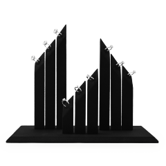 TT555 Black Microfiber Jewelry Display Set Ring Display Stand