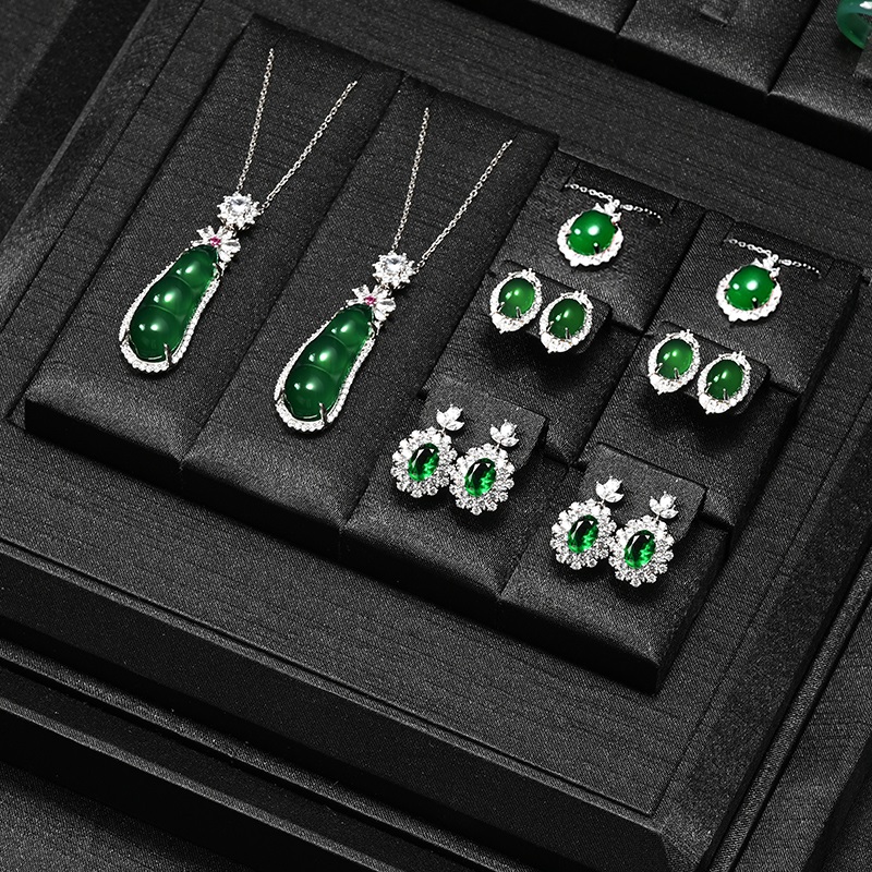 TT577 Black Tess Jewelry Ring Plate Pendant Bracelet Tray Display Storage Box Necklace