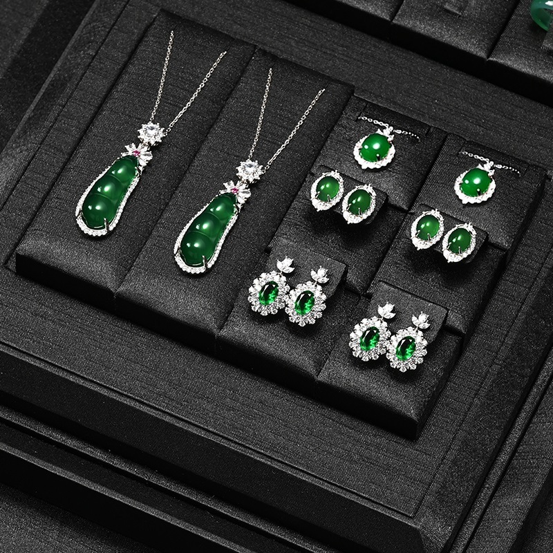 TT577 Black Tess Jewelry Ring Plate Pendant Bracelet Tray Display Storage Box Necklace