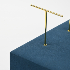 Blue Microfiber Earring Stand Jewelry Display Set Luxury Jewelry Stand