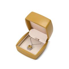 Ring Necklace Pendant Box Packaging Microfiber Jewellery Boxes Custom Leather Jewelry Packaging Box with Logo