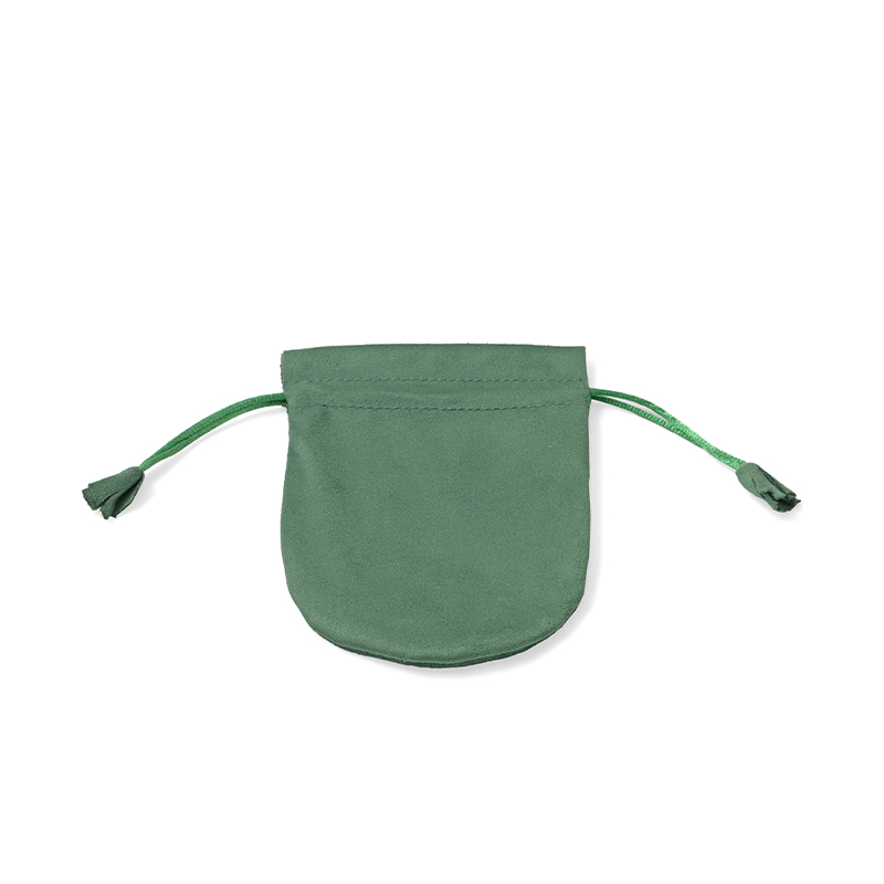 Green Microfiber Jewelry Pouch Bracelet Ring Necklace Earring Jewelry Bag