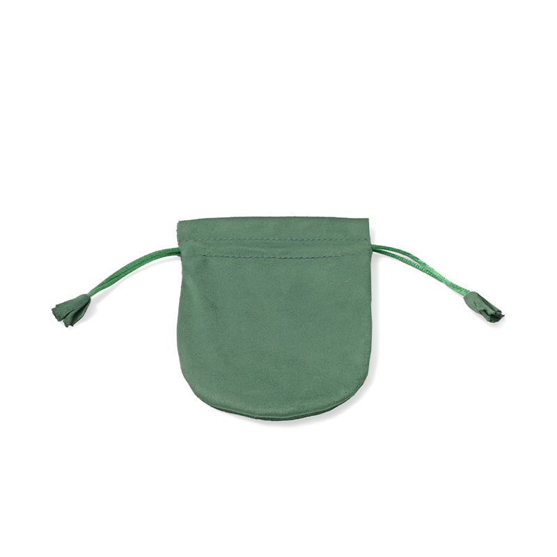 Green Microfiber Jewelry Pouch Bracelet Ring Necklace Earring Jewelry Bag