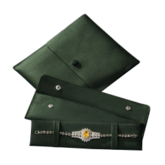 D076 Jewelry Storage Bag Velvet Jewelry Organizer Green Travel Jewelry Pouch