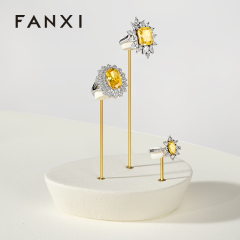 TT551 Jewelry Display Set Ring Holder Jewelry Stand Microfiber Metal Luxury Display Set