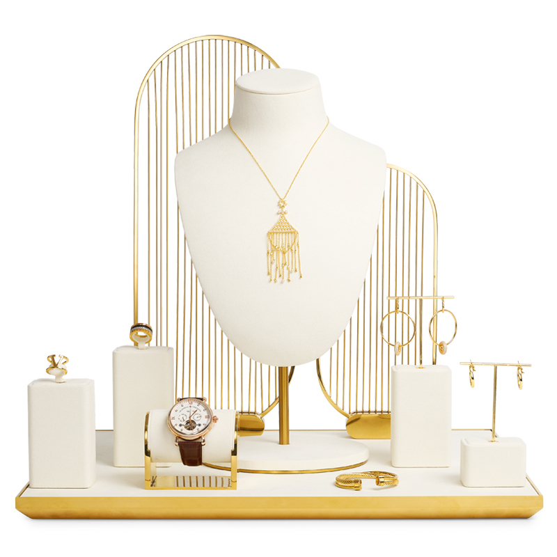 2022 New Design Cream White Window Display Stand Set