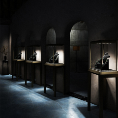 TT076 Custom Black Window jewelry display cabinet Jewelry display sets luxury