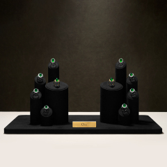 TT076 Custom Black Window jewelry display cabinet Jewelry display sets luxury