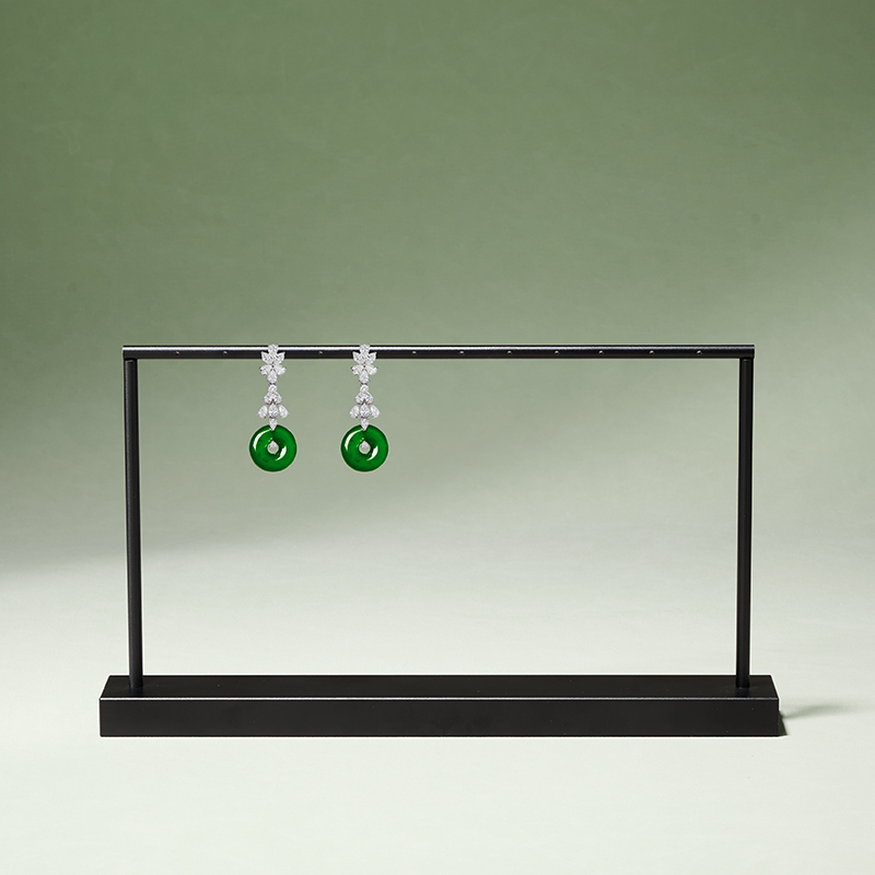 JS024 New Showcase Window Metal Earrings Jewelry Display Rack Customized Jewelry Storage Rack Bracelet Necklace Decoration Display Props