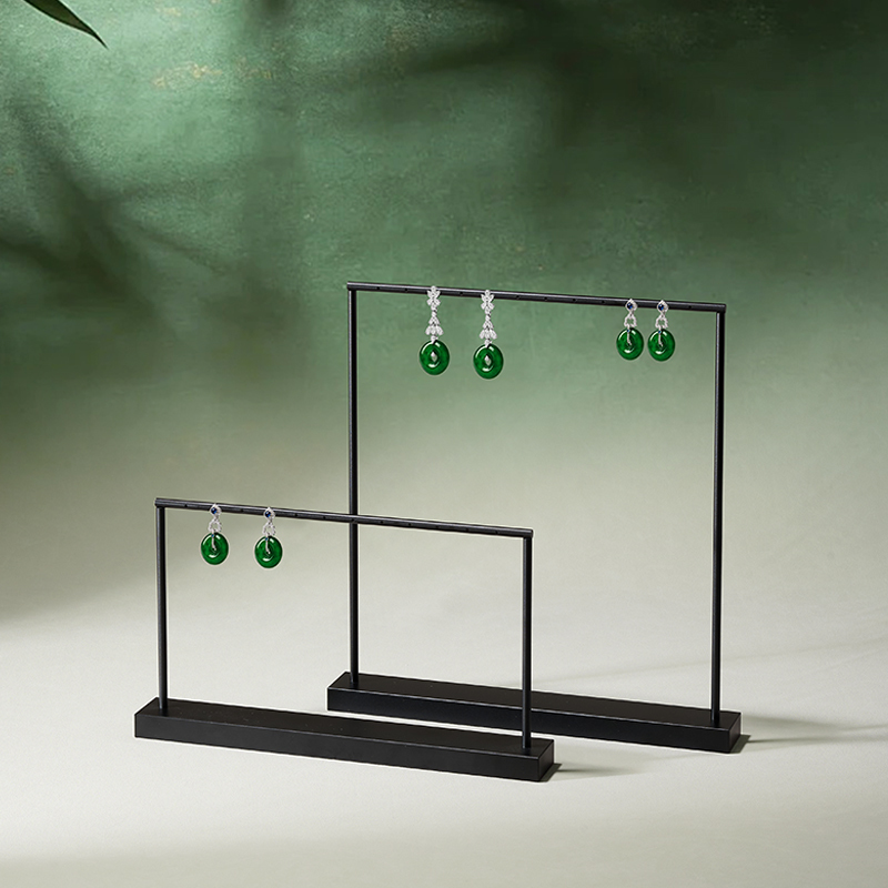 JS024 New Showcase Window Metal Earrings Jewelry Display Rack Customized Jewelry Storage Rack Bracelet Necklace Decoration Display Props