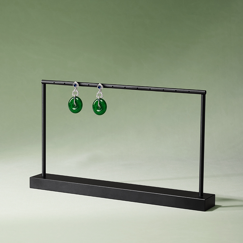 JS024 New Showcase Window Metal Earrings Jewelry Display Rack Customized Jewelry Storage Rack Bracelet Necklace Decoration Display Props