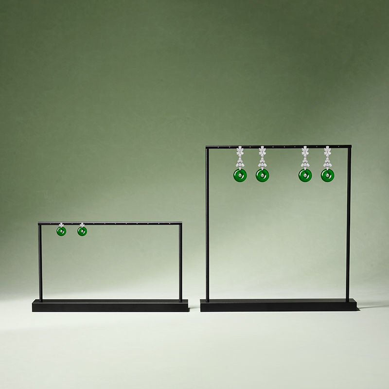 JS024 New Showcase Window Metal Earrings Jewelry Display Rack Customized Jewelry Storage Rack Bracelet Necklace Decoration Display Props