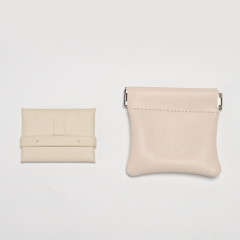 Jewelry Pouch Beige PU Leather Pouch Necklace Earring Storage Pouch Jewelry Packaging