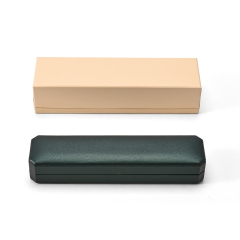 Green Leather Long Chain Box Jewelry Set Box Custom Logo Classic Jewelry Packaging Box