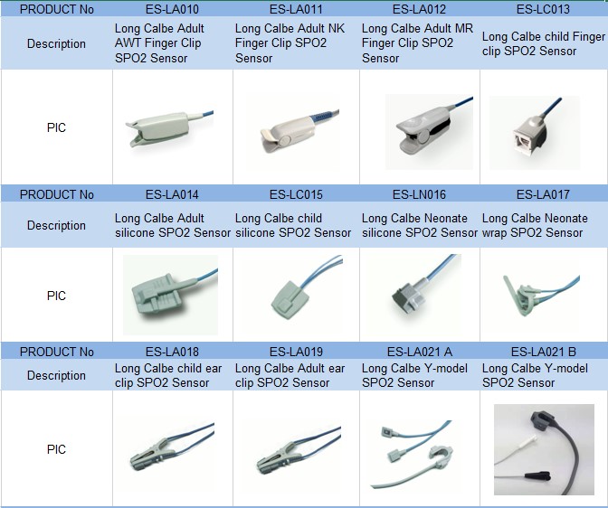 Medical Oxygen Probe SPO2 Sensor for Oxygen Saustaion Sensor For Siemens 7 Pins