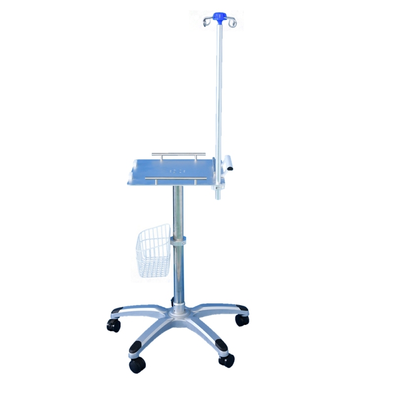 EKG machine cart medical trolley with Hospital patien-t monitor cable hanger