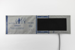 Grey Blood Pressure Cuff Single Tube Patient Monitor Medical Devices For Hospital Use Imitation Leather Material