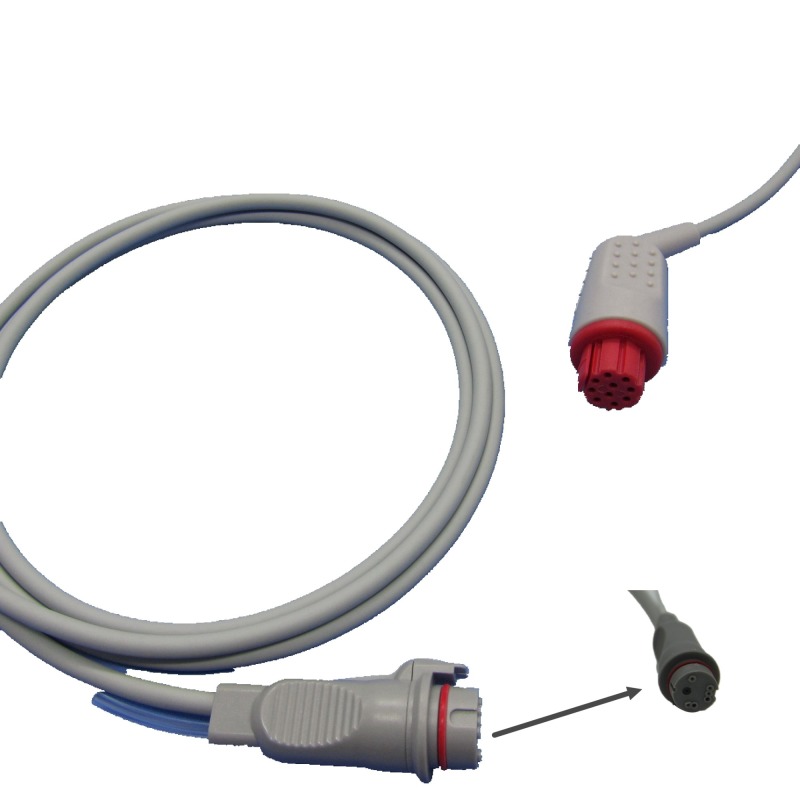 IBP Cable With Utah BD ABBOTT Edward Medex Connector For Datex Pressure Transducer IBP Adapter