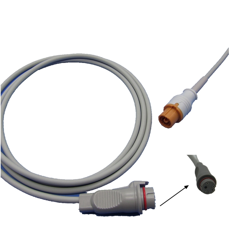 Fukuda 12pin IBP Cable With Utah BD ABBOTT Edward Medex Connector For Pressure Transducer IBP Adapter