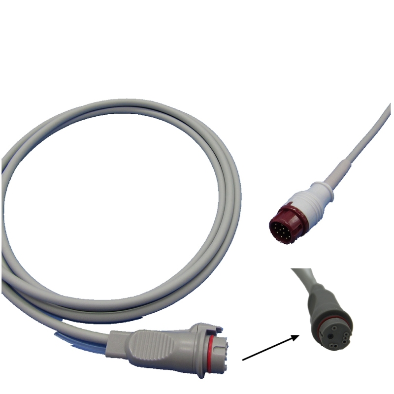 Mindray T5/T8 IBP Cable With Utah BD ABBOTT Edward Medex Connector For Pressure Transducer IBP Adapter