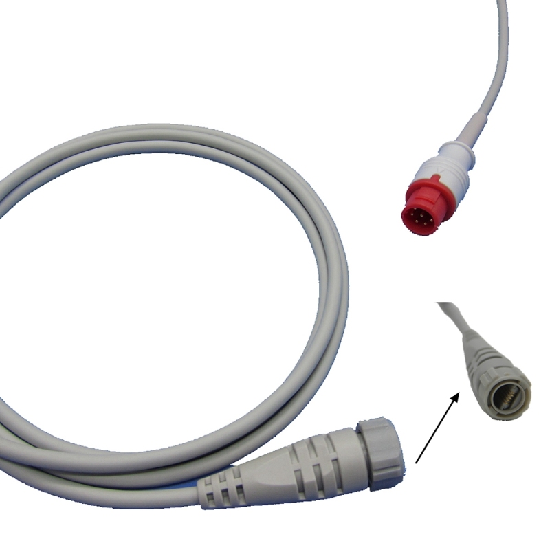 Wholesales IBP Cable With Utah BD ABBOTT Edward Medex Connector For Pressure Transducer IBP Adapter Mennen 8pin