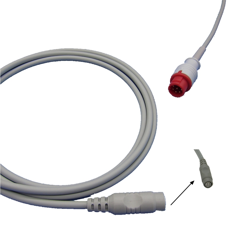 Wholesales IBP Cable With Utah BD ABBOTT Edward Medex Connector For Pressure Transducer IBP Adapter Mennen 8pin