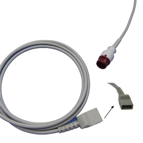 Midray T5/T8 IBP Cable With Utah BD ABBOTT Edward Medex Connector For Pressure Transducer IBP Adapter compatible for Midray T5/T8