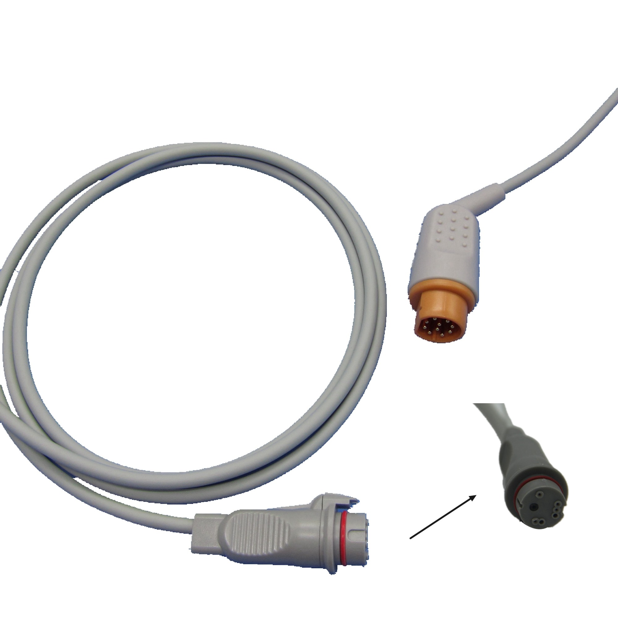 IBP Cable With Utah BD ABBOTT Edward Medex Connector For Siemens Pressure Transducer IBP Adapter