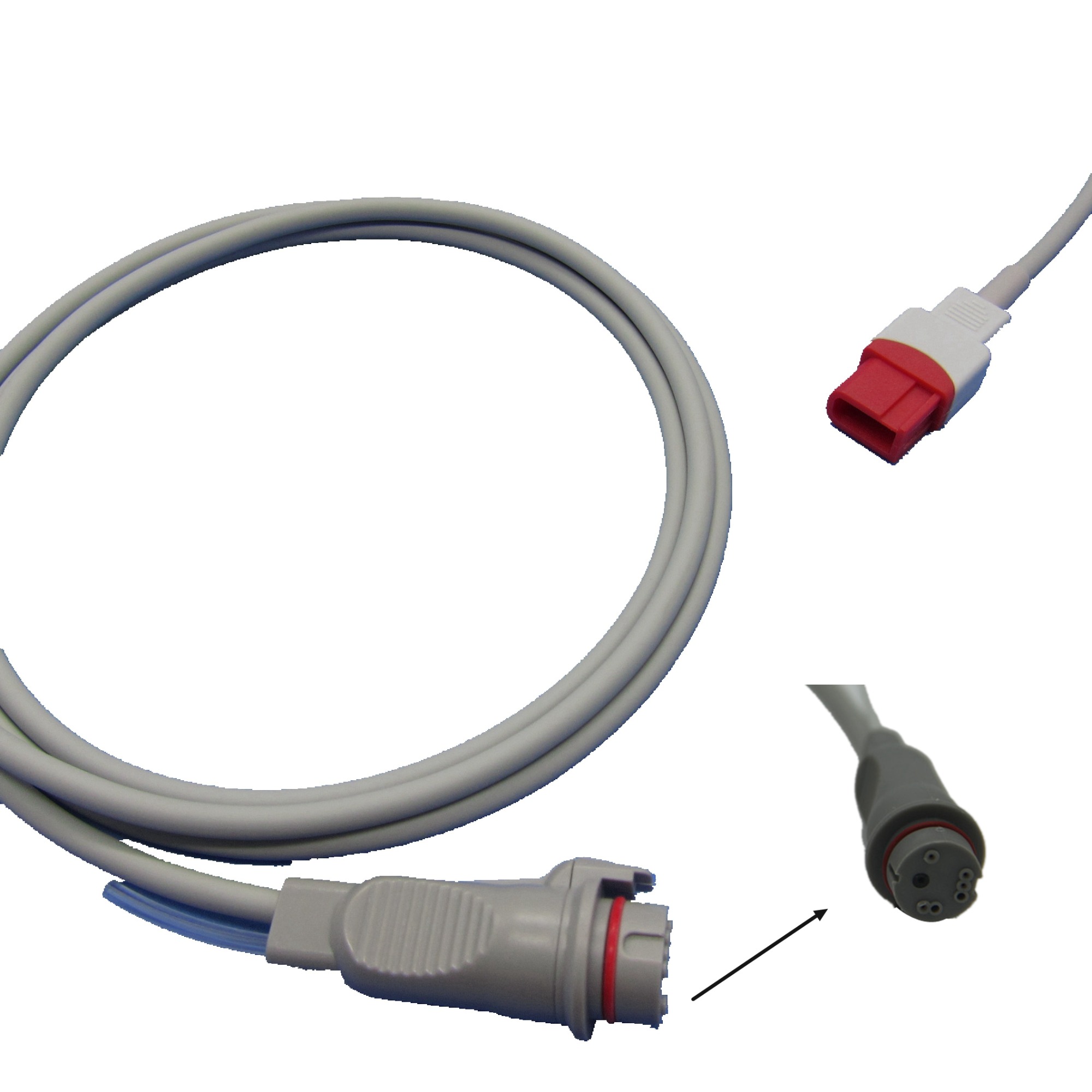 Spacelabs IBP Cable With Utah BD ABBOTT Edward Medex Connector For Pressure Transducer IBP Adapter