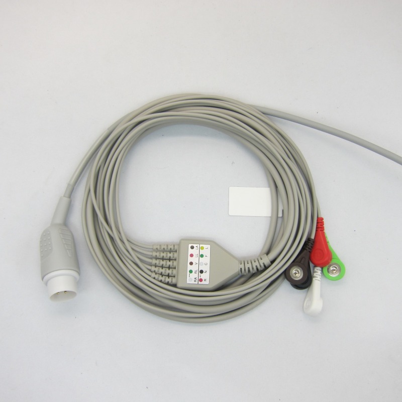 PHILIP-S DEFIBRILATOR One-piece 3 or 5 Leads Snap Or Clip ECG cable and leadwires for ECG machine