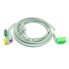 GE DASH SOLAR PRO One-piece 3 or 5 Leads Snap Or Clip ECG cable and leadwires for ECG machine