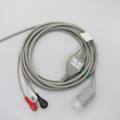 PHILIP-S DEFIBRILATOR One-piece 3 or 5 Leads Snap Or Clip ECG cable and leadwires for ECG machine