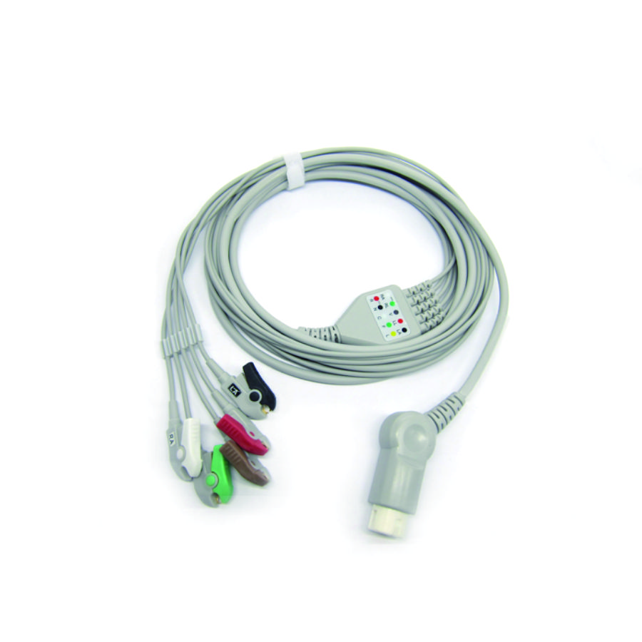 Medical MINDRAY PM5000/6000 One-piece 3 or 5 Leads Snap Or Clip ECG cable and leadwires for mindray patien-t monitor