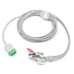 GE DASH SOLAR PRO One-piece 3 or 5 Leads Snap Or Clip ECG cable and leadwires for ECG machine