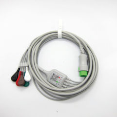 One-piece ECG cable and leadwires for MIDRAY T5/T8 ECG machine