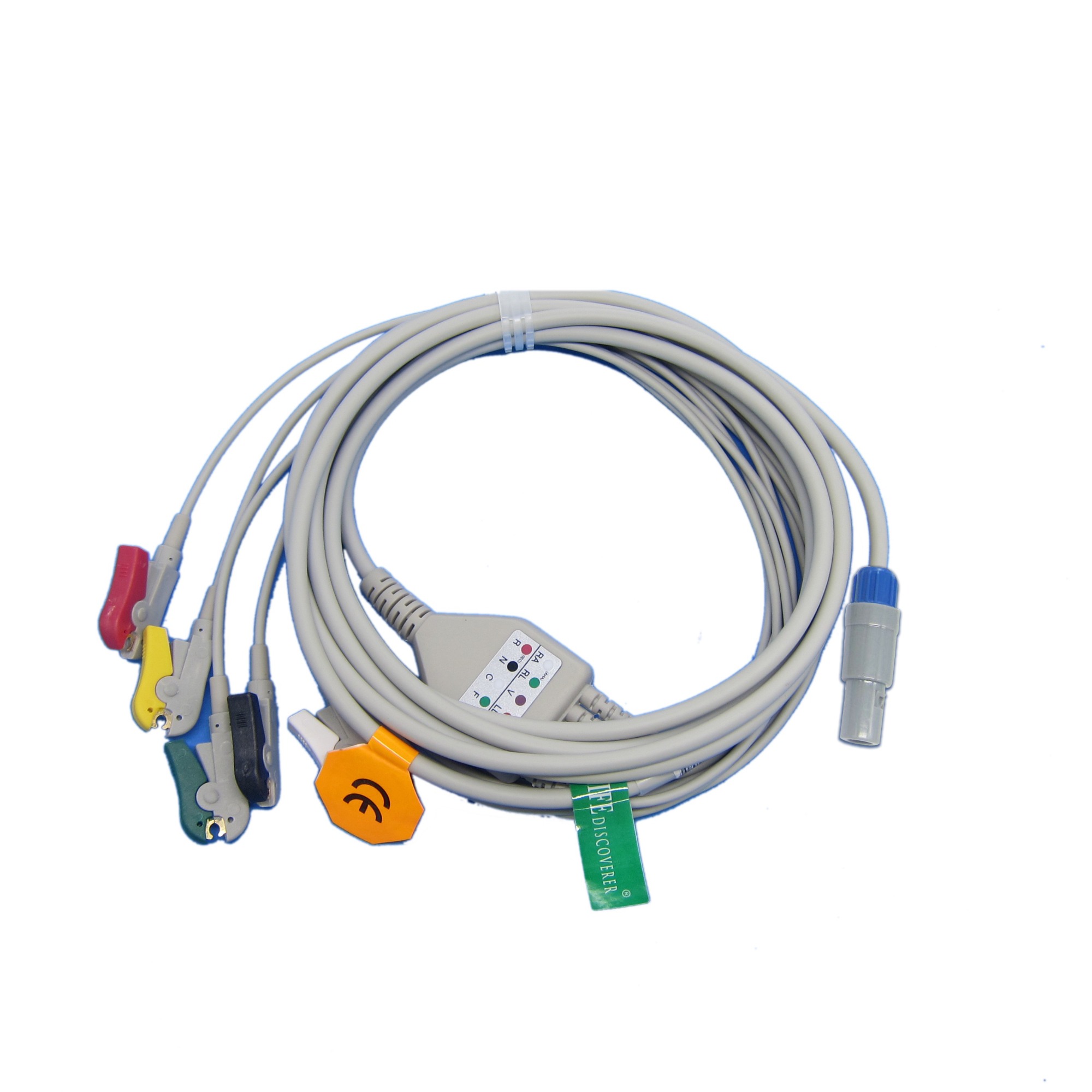 Hot sales One-piece 3 or 5 Leads Snap Or Clip ECG cable and leadwires for ECG MACHINE