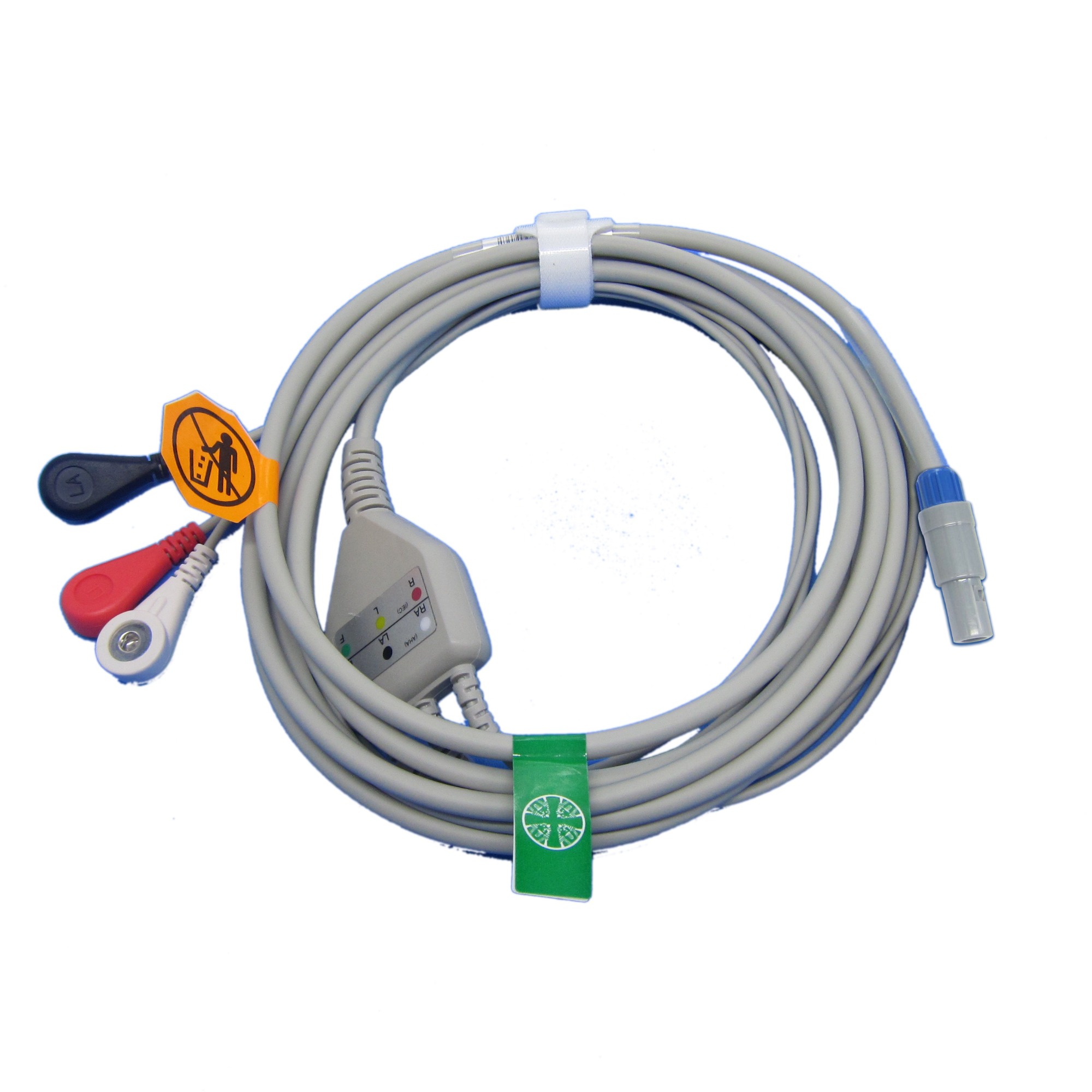 Hot sales One-piece 3 or 5 Leads Snap Or Clip ECG cable and leadwires for ECG MACHINE