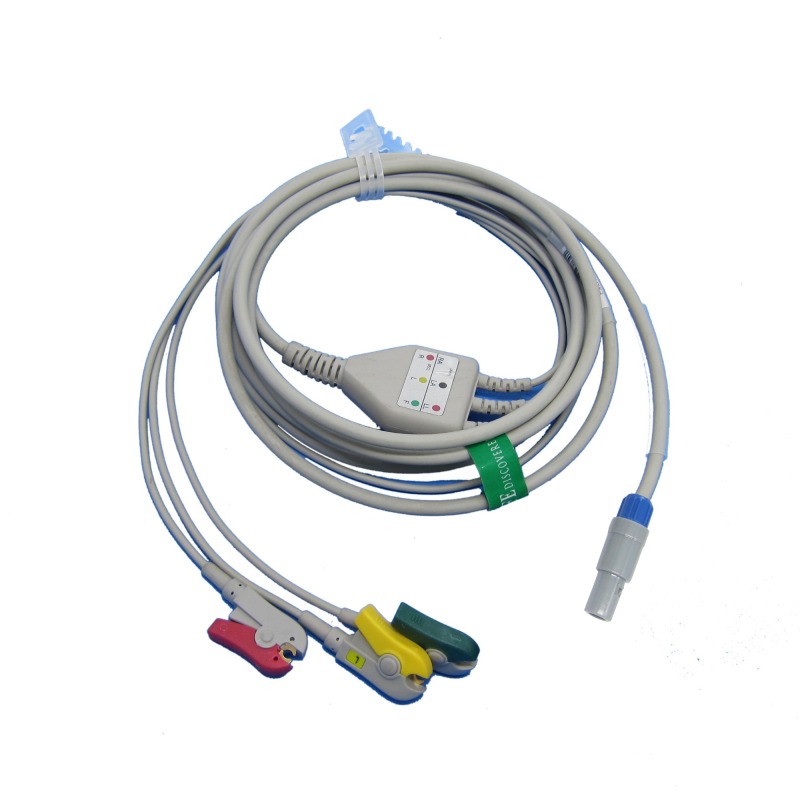 Hot sales One-piece 3 or 5 Leads Snap Or Clip ECG cable and leadwires for ECG MACHINE
