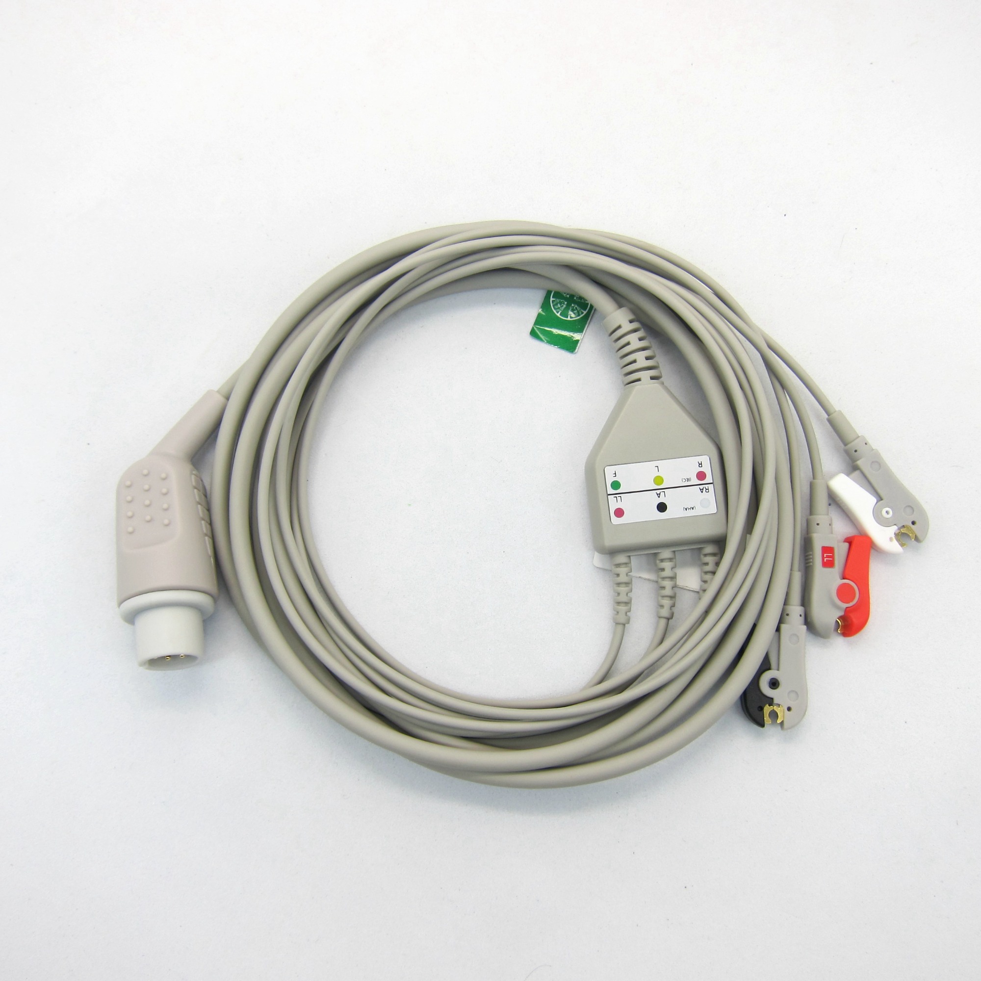 CHINA One-piece 3 or 5 Leads Snap Or Clip ECG cable and leadwires for ECG MACHINE