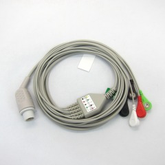CHINA One-piece 3 or 5 Leads Snap Or Clip ECG cable and leadwires for ECG MACHINE