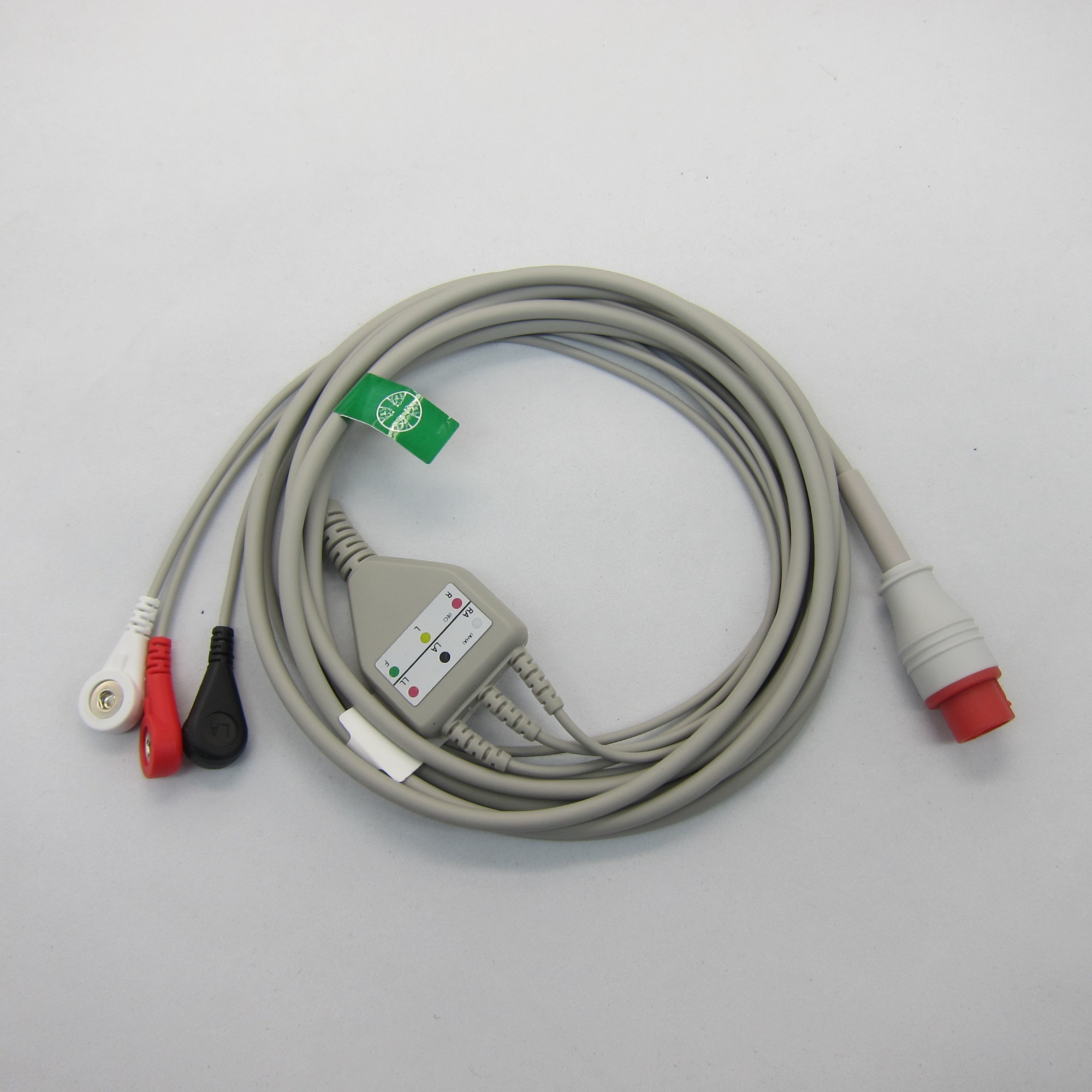 One-piece 3 or 5 Leads Snap Or Clip ECG cable and leadwires for Bionet BM3
