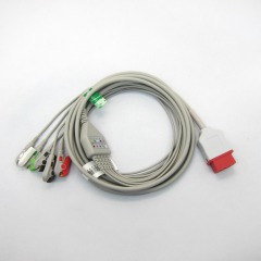 Wholesales One-piece 3 or 5 Leads Snap Or Clip ECG cable and leadwires for Biomet BM7