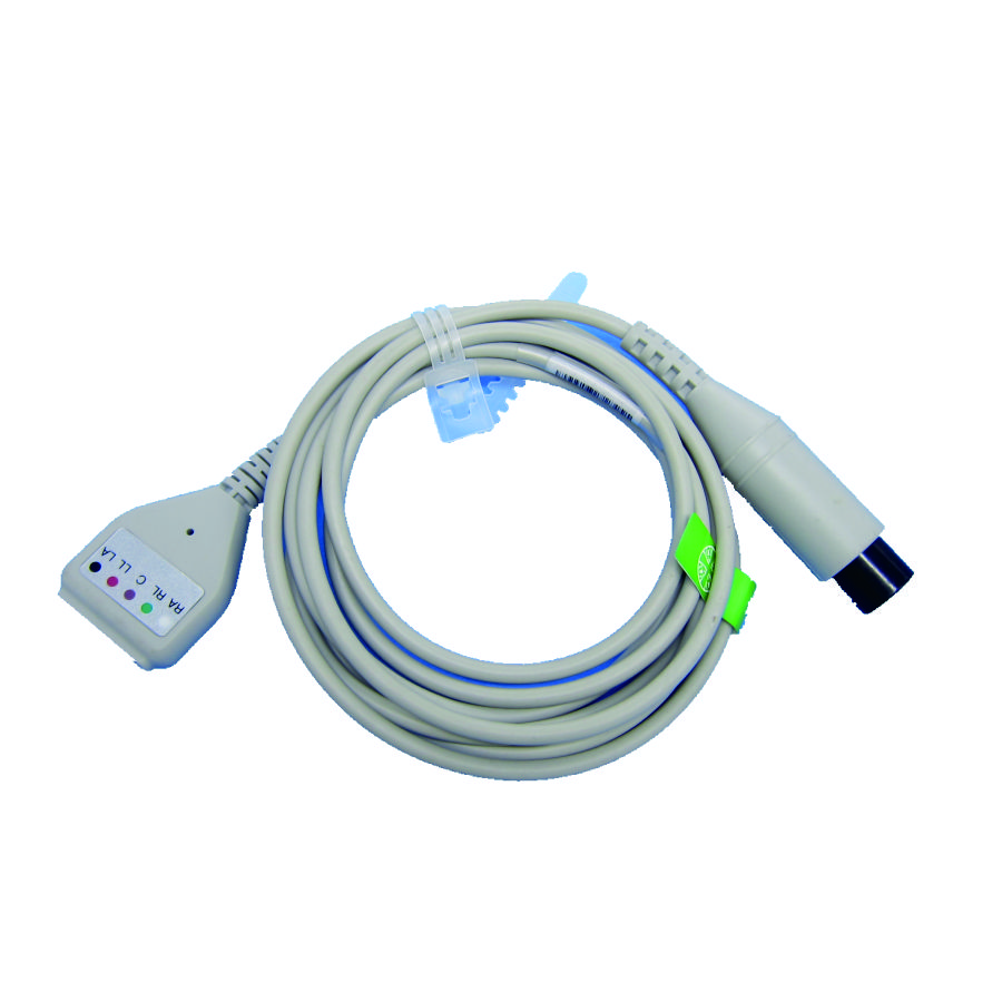 ECG Electrodes Wire Trunk Cable and 3 Or 5 Leads for Popular Din style