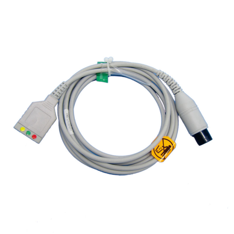 ECG Electrodes Wire Trunk Cable for 3 or 5 Leads compatible for MIDRAY MEC1000/2000 PM7000/8000/9000